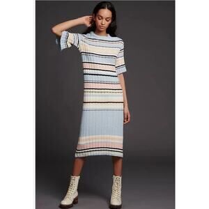 mauve Roberta maxi striped dress